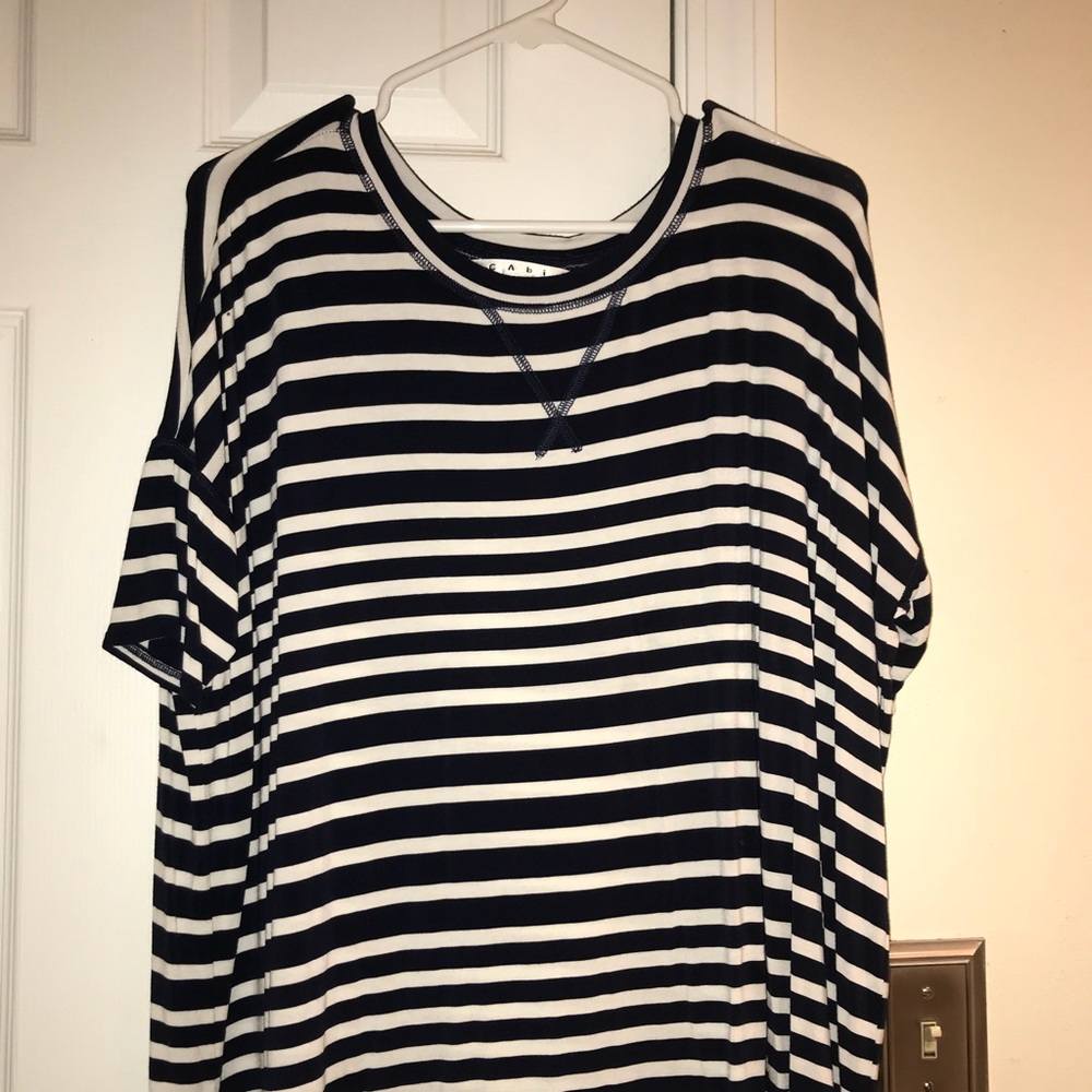 Cabi Navy striped tunic
